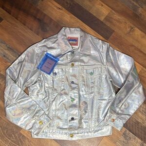 1998 Holographic Foil denim jacket from Acne Studio NWT, Size 48